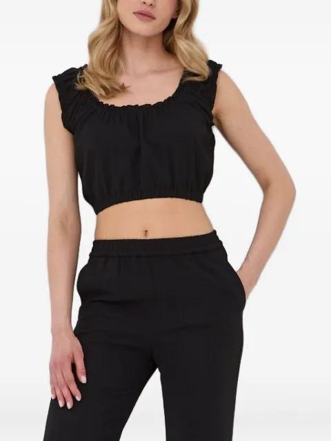 ruffled-trims sleeveless top by THE KOOPLES