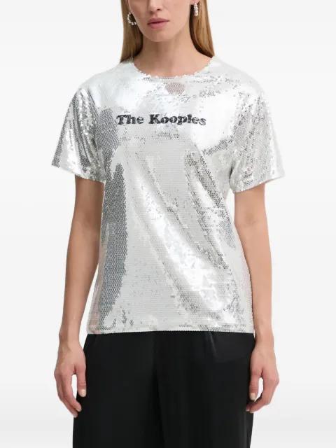 sequin-embellished short-sleeve T-shirt by THE KOOPLES