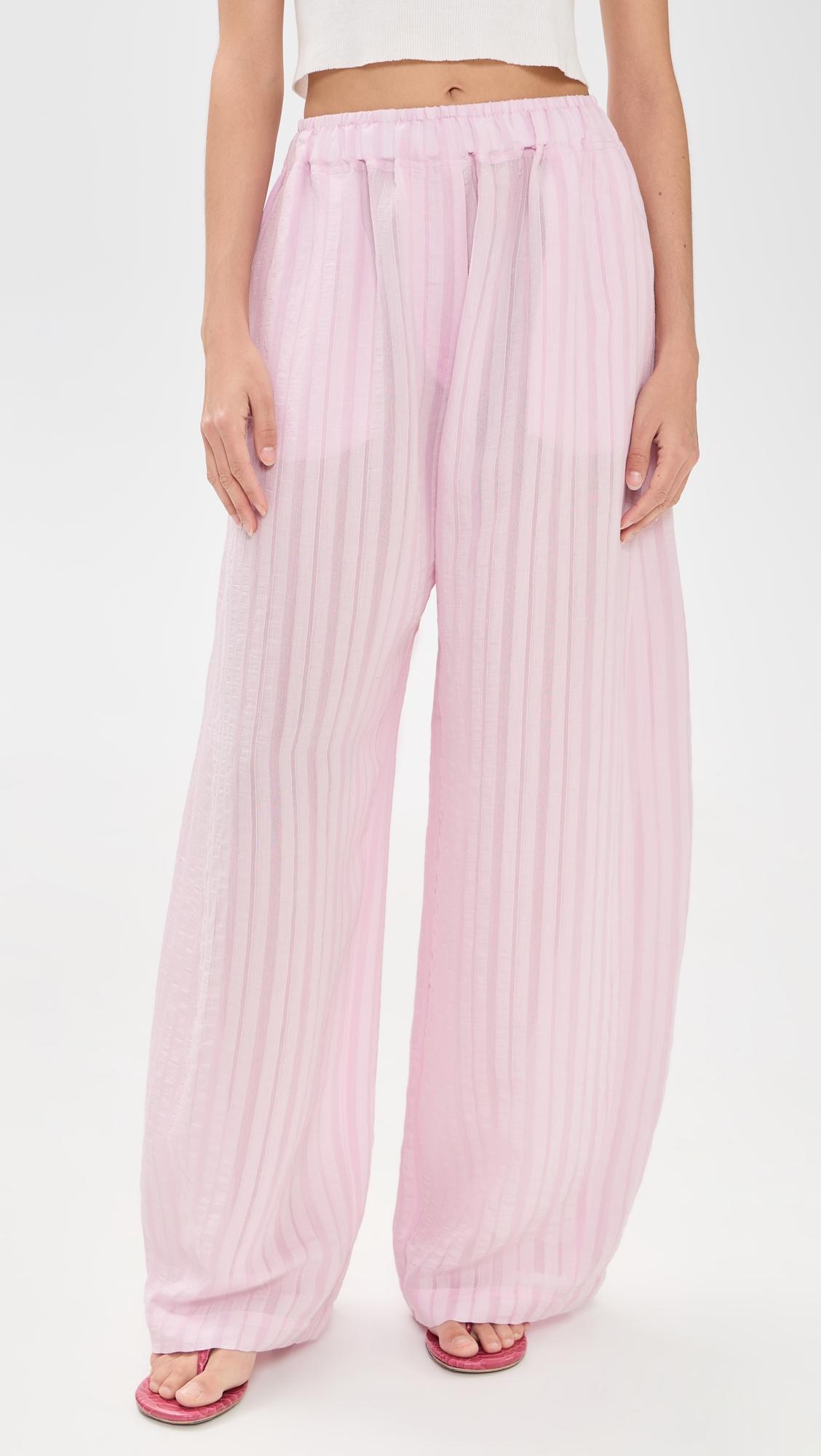 Dora Fluido Rigato Balloon Pants by THE LATEST