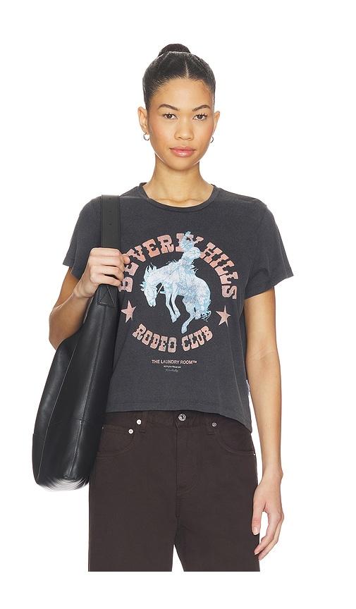 The Laundry Room Beverly Hills Rodeo Club Perfect Tee in Black by THE LAUNDRY ROOM