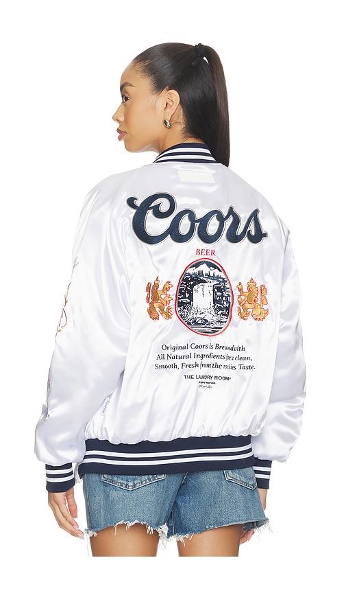 The Laundry Room Coors Original 40oz Stadium Jacket Smu in Metallic Silver, white, grey by THE LAUNDRY ROOM