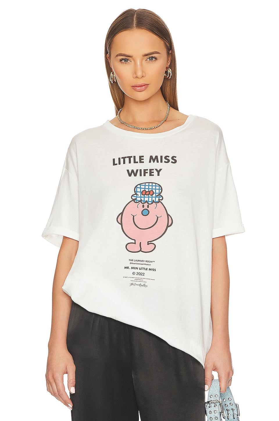 The Laundry Room Little Miss Wifey Oversized Tee in White by THE LAUNDRY ROOM