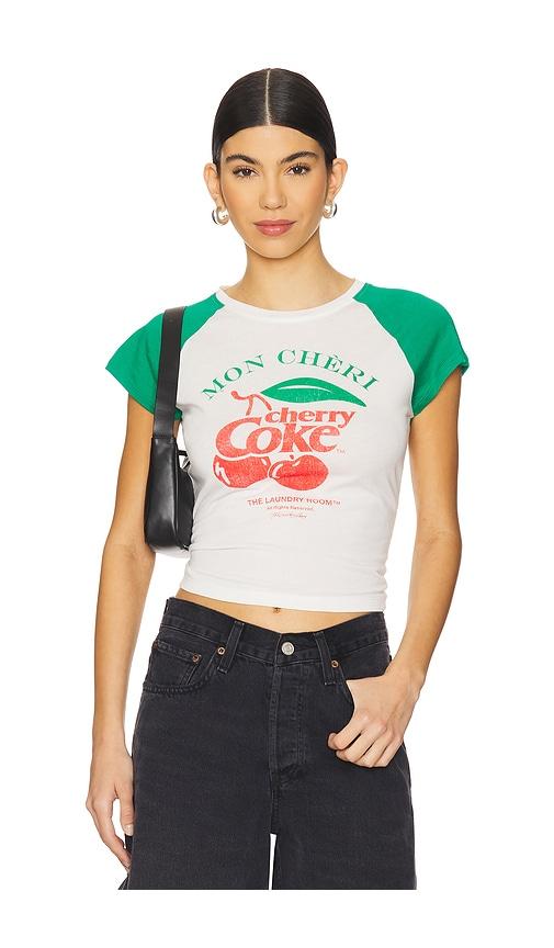 The Laundry Room Mon Cheri Cherry Coke Baby Tee in White by THE LAUNDRY ROOM