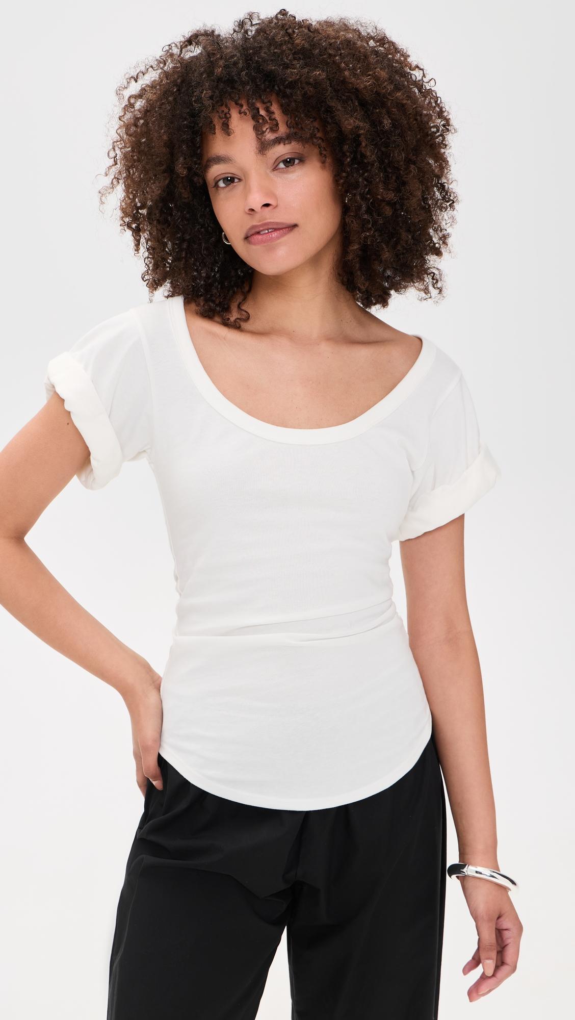 Maya Scoop Neck Tee by THE LINE BY K