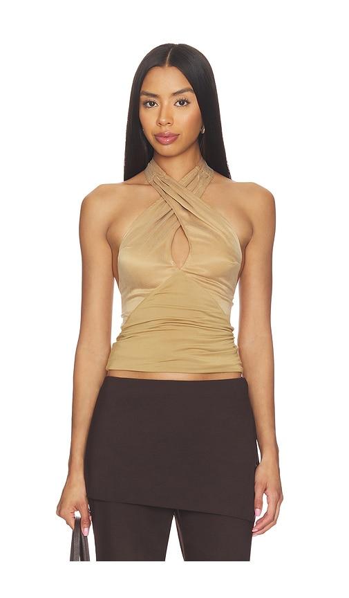 The Line by K Vada Top in Tan by THE LINE BY K