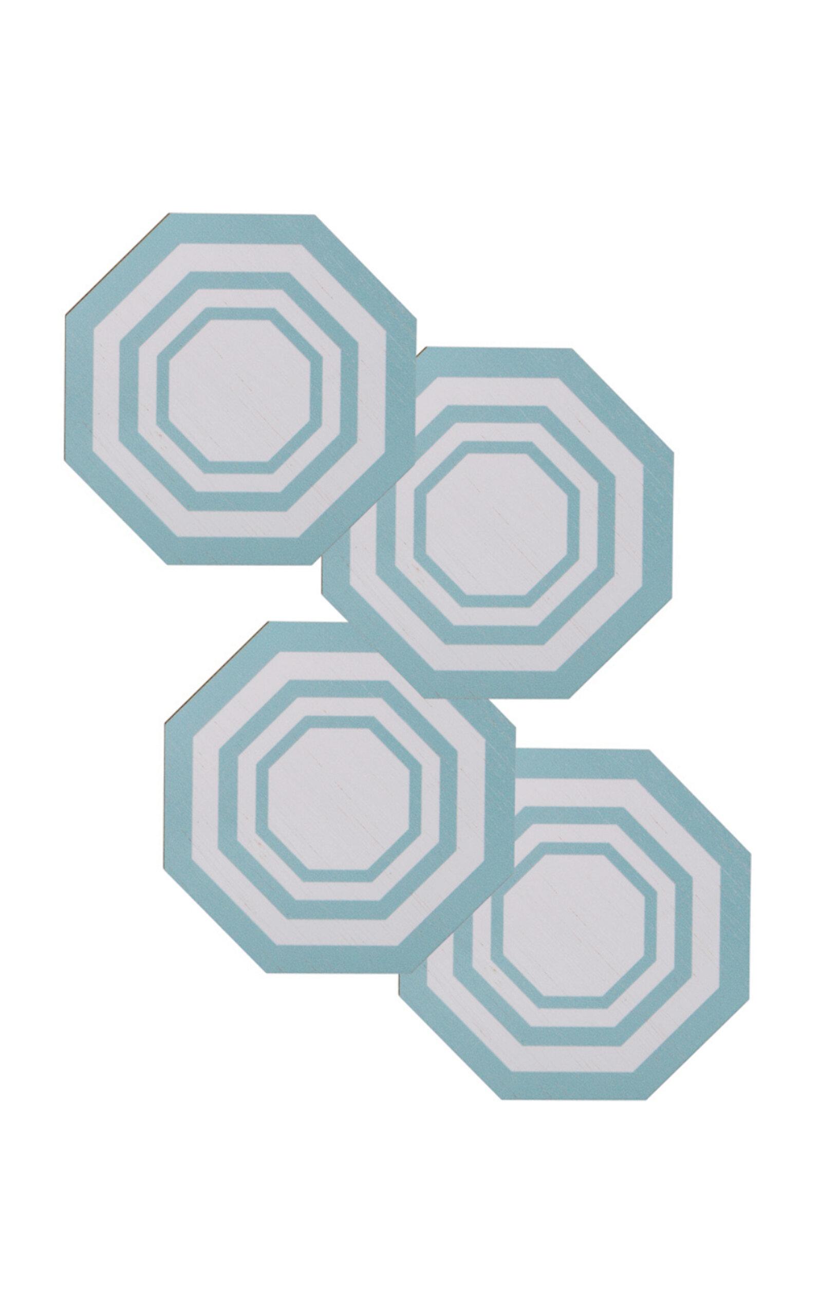 THE LINO - Essential Set-Of-Four Coasters - Turquoise - Moda Operandi by THE LINO