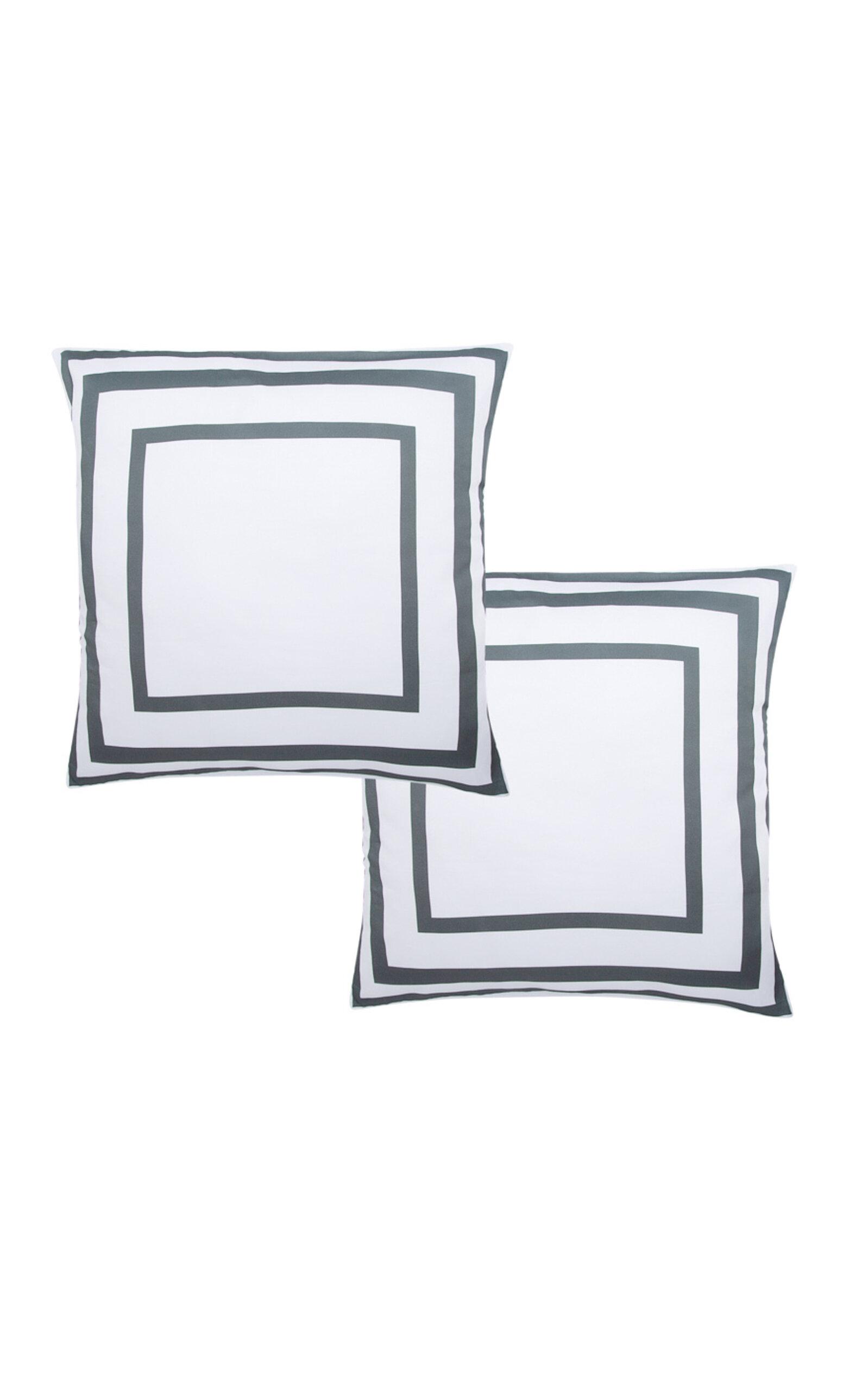 THE LINO - Essential Set-Of-Two Cotton Pillowcases - Green - Moda Operandi by THE LINO