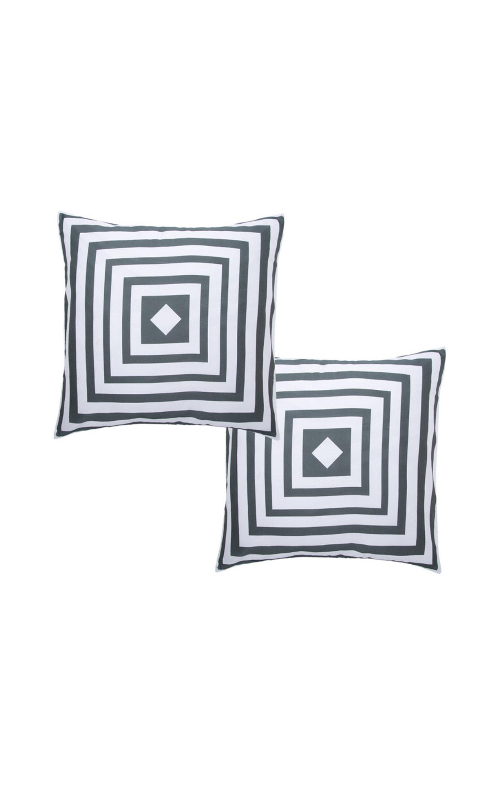 THE LINO - Essential Set-Of-Two Cotton Shams - Green - Moda Operandi by THE LINO