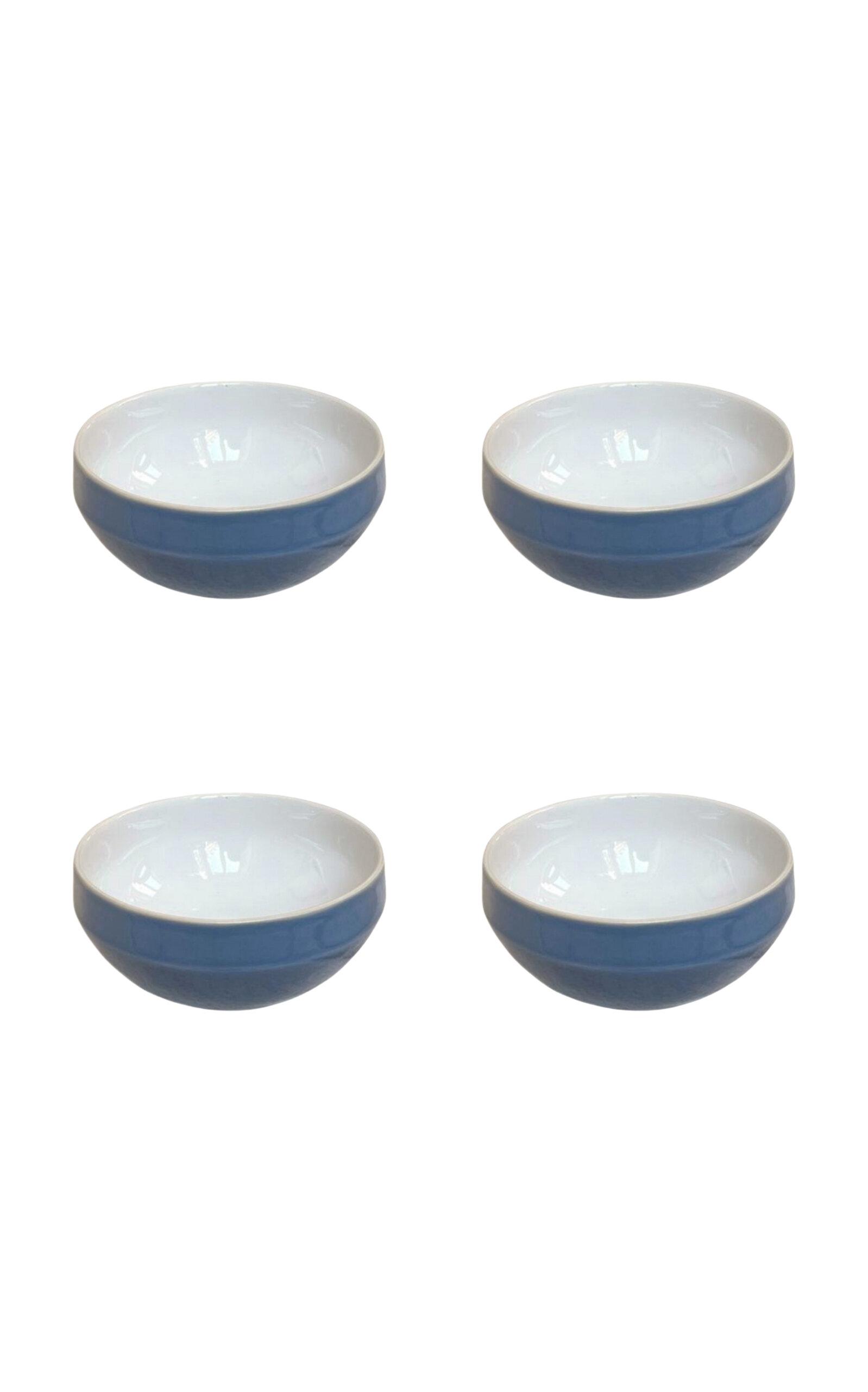 THE LINO - Essential Set-of-Four Stoneware Cereal Bowls - Navy - Moda Operandi by THE LINO