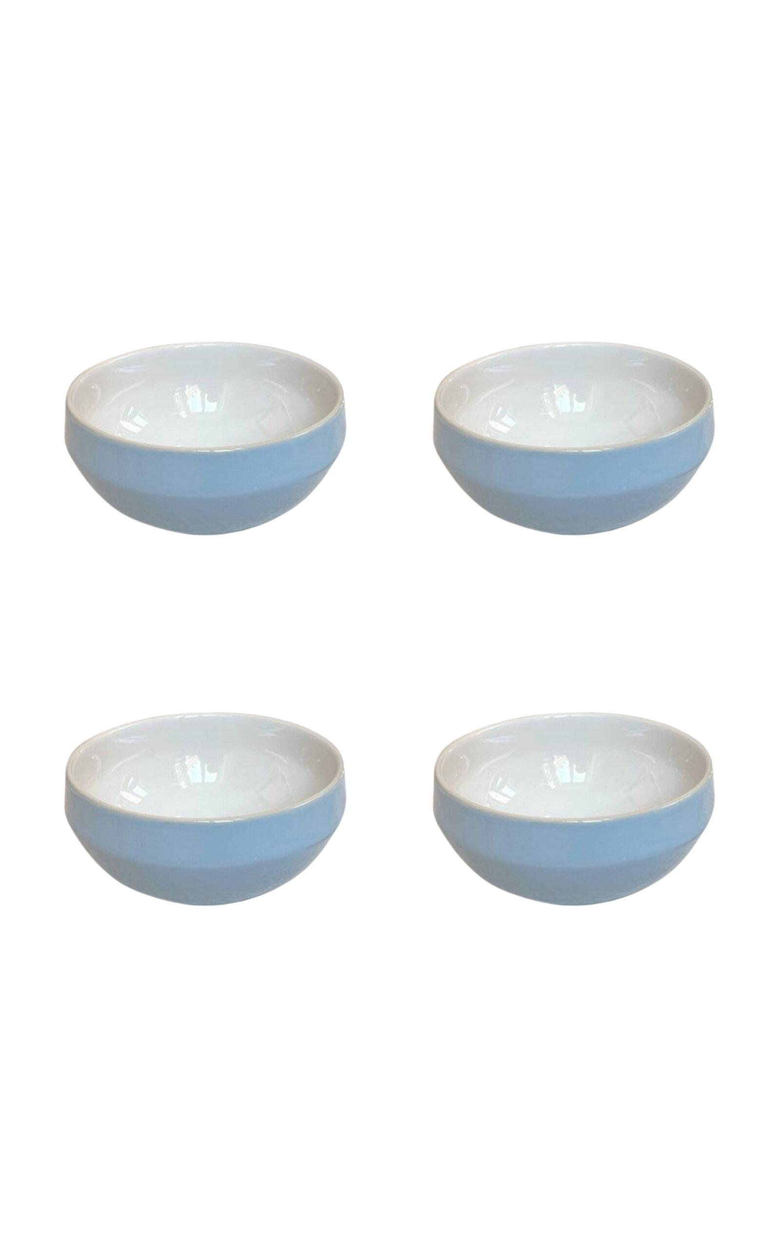 THE LINO - Essential Set-of-Four Stoneware Cereal Bowls - Turquoise - Moda Operandi by THE LINO