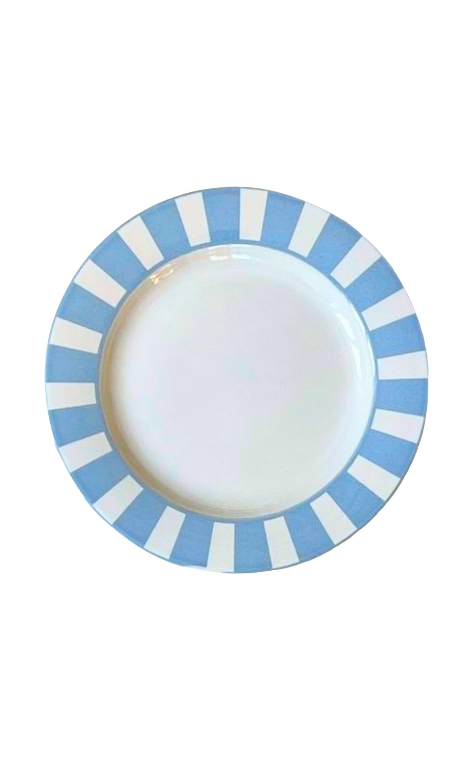 THE LINO - Essential Set-of-Four Stoneware Dinner Plates - Turquoise - Moda Operandi by THE LINO