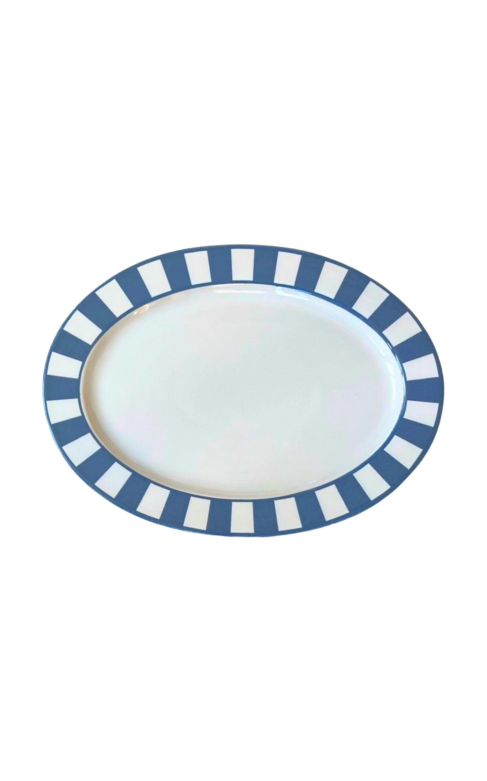 THE LINO - Essentials Navy-white Serving Plate  - Navy - Moda Operandi by THE LINO