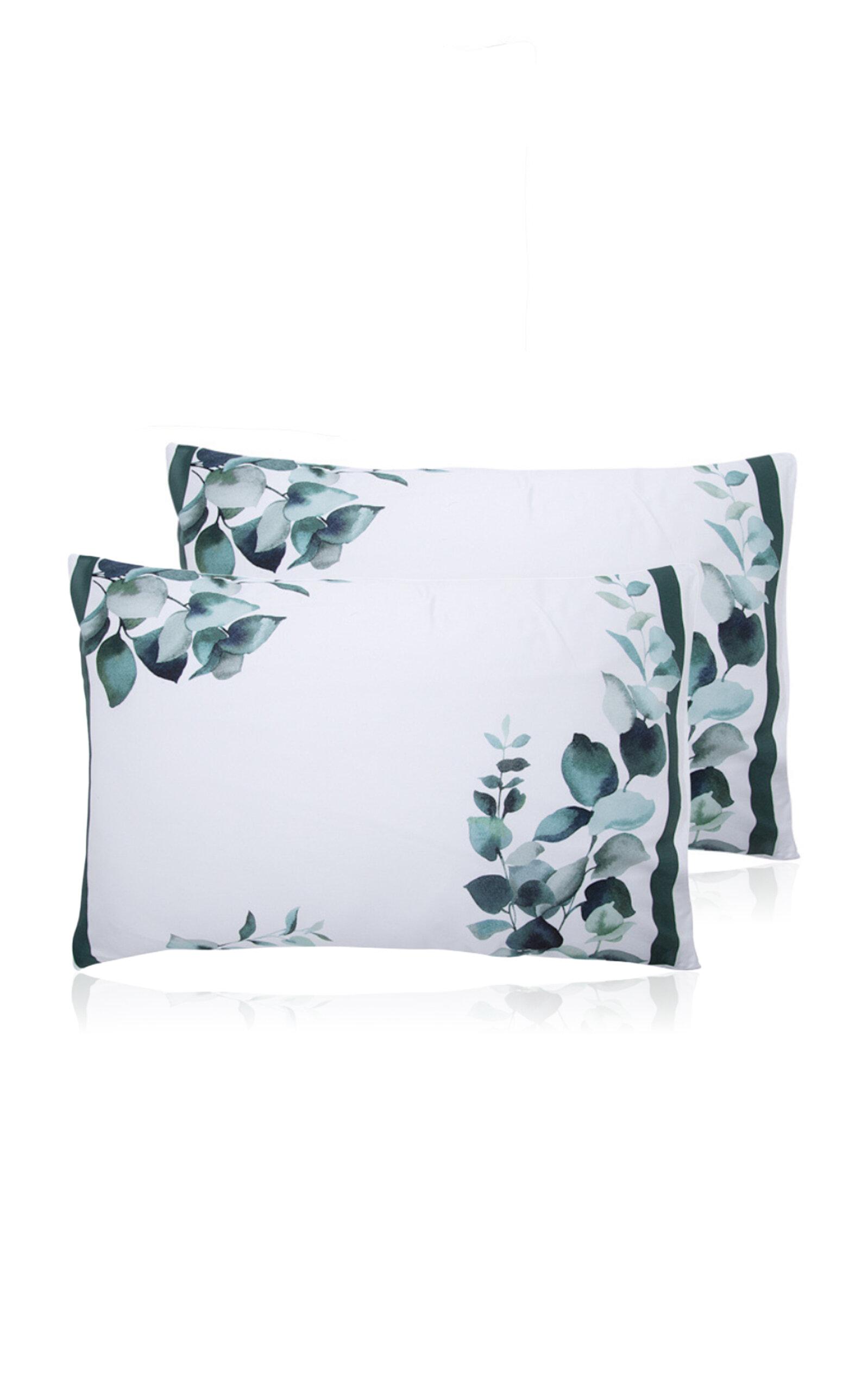 THE LINO - Eucalyptus Set-of-Two Pillowcase - Green - Moda Operandi by THE LINO