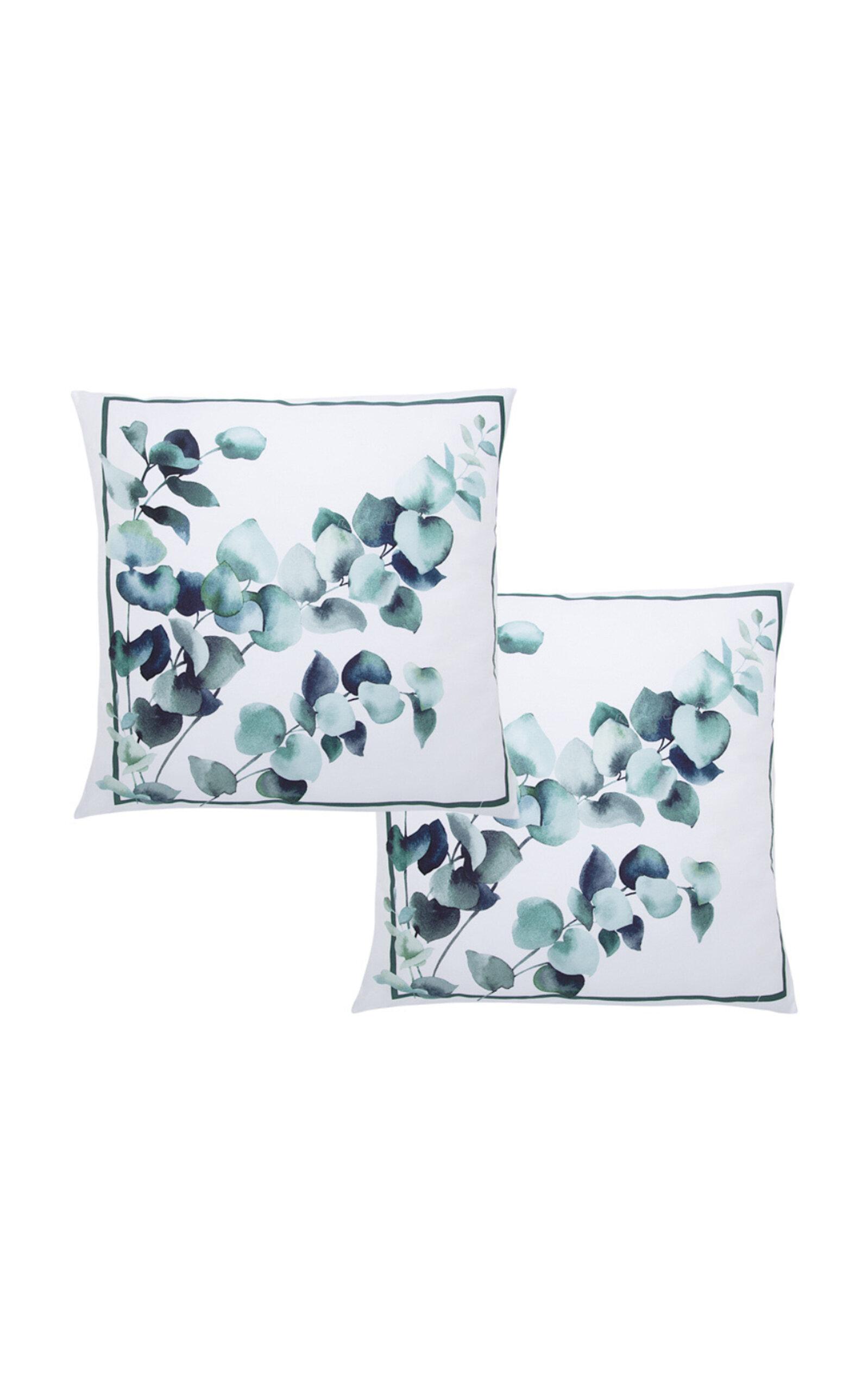 THE LINO - Eucalyptus Set-of-Two Square Shams - Green - Moda Operandi by THE LINO