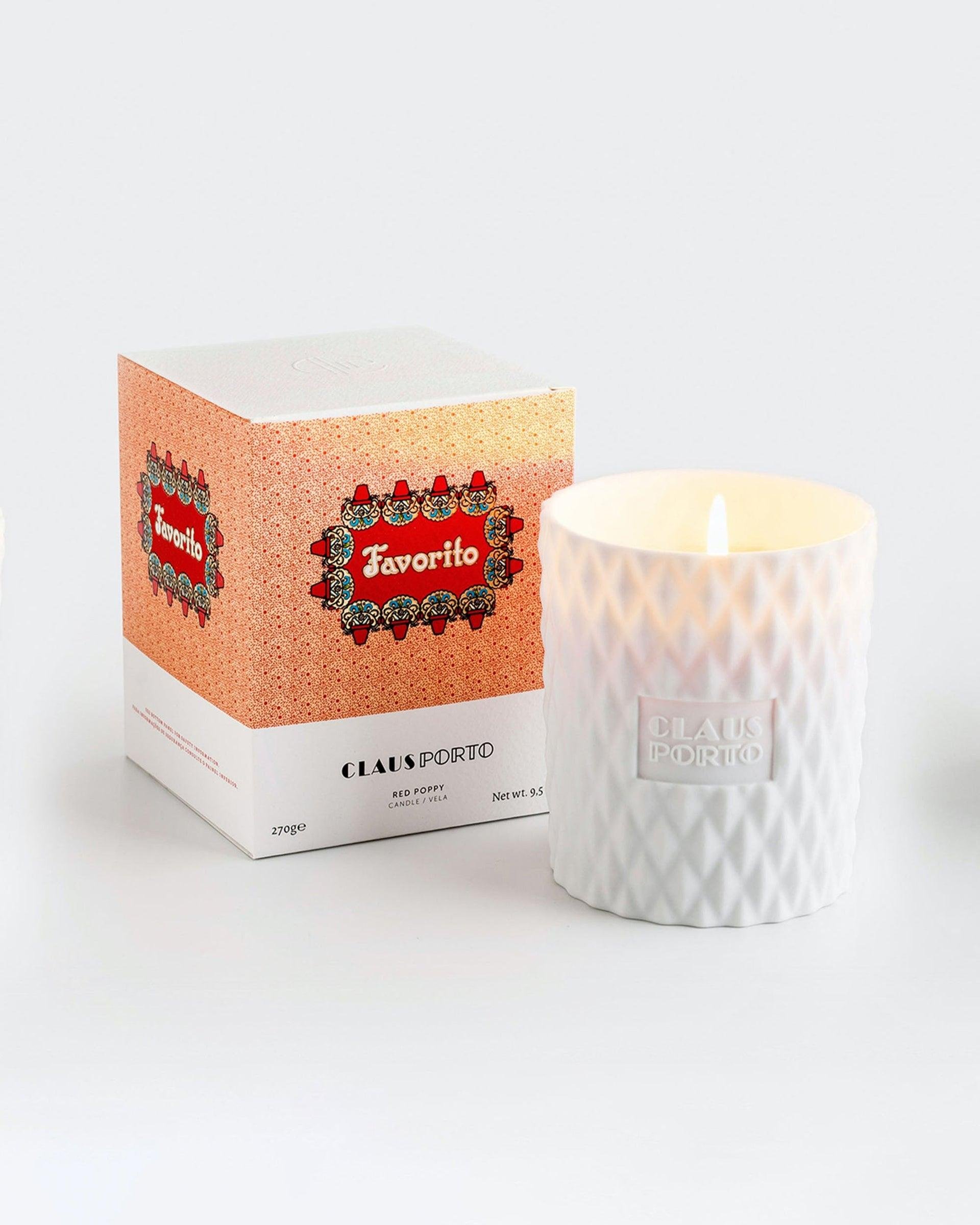 CLAUS PORTO Favorito Red Poppy Candle by THE LITTLE SHOP