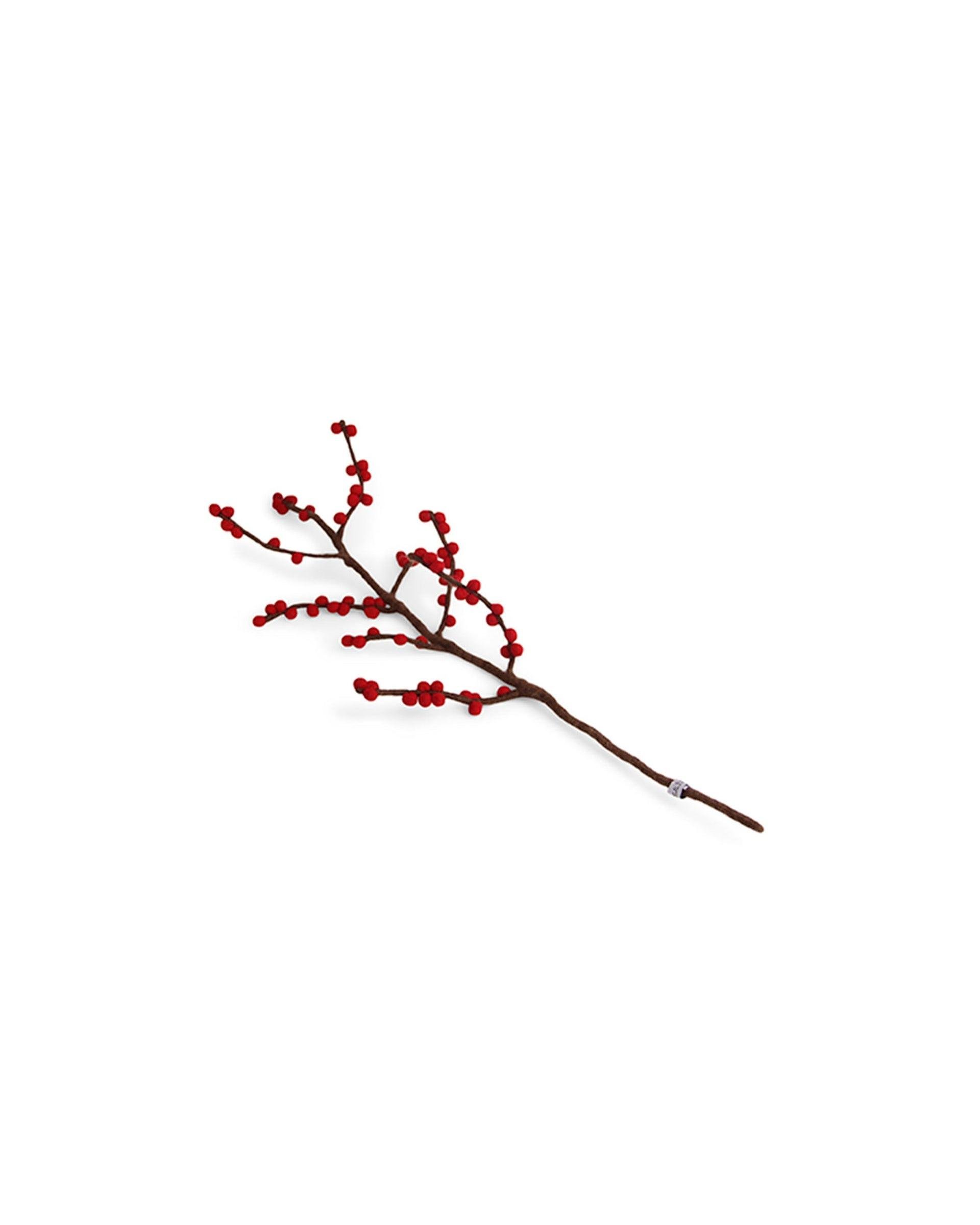 GRY & SIF Branch With Red Berries by THE LITTLE SHOP