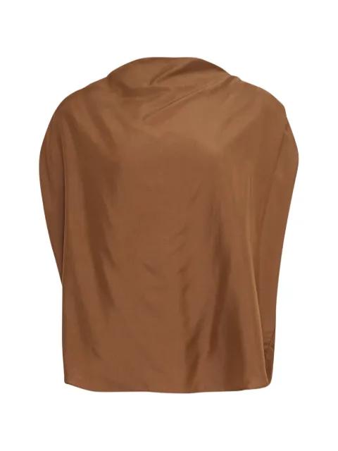 asymmetric tuck top by THE LOOM