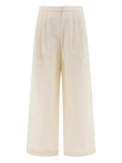 pleated cotton trousers by THE LOOM