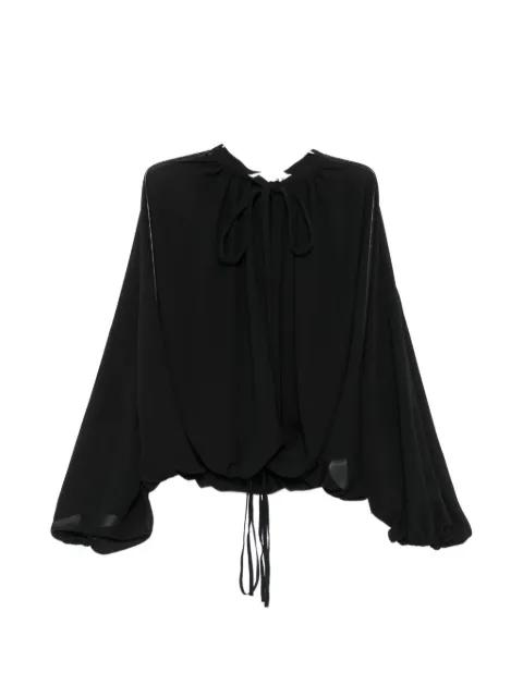 Elvira tie-neck balloon-sleeve blouse by THE M..