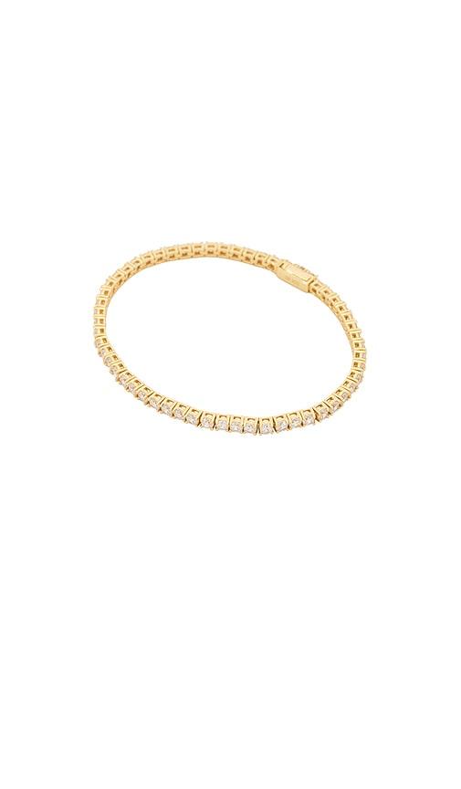 The M Jewelers NY The Pave Tennis Bracelet in Metallic Gold by THE M JEWELERS NY