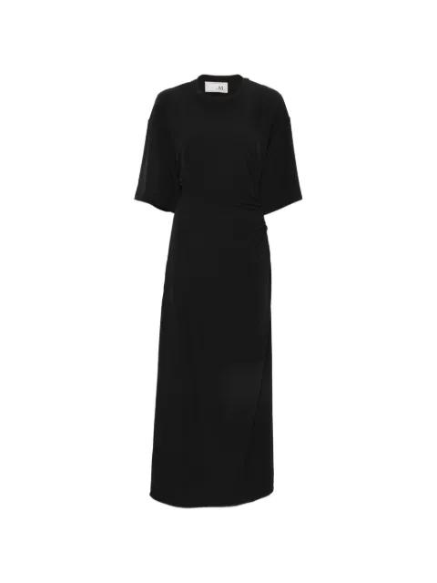 cut-out gathered midi dress by THE M..