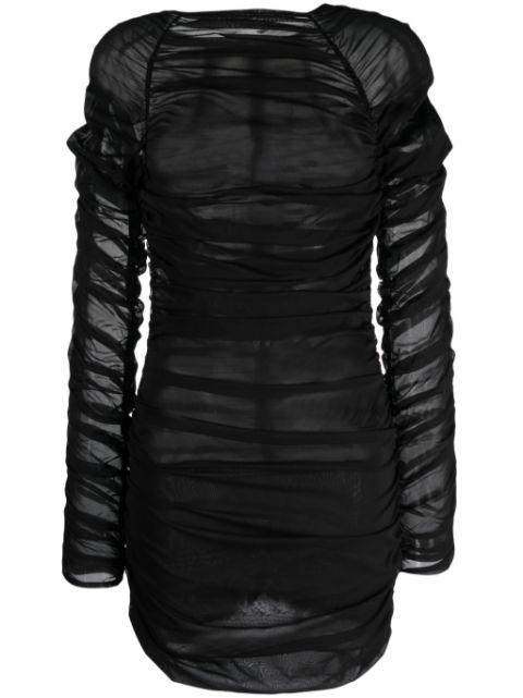 Narikala semi-sheer ruched minidress by THE MANNEI