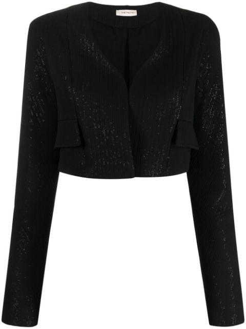 Terras sequinned cropped blazer by THE MANNEI