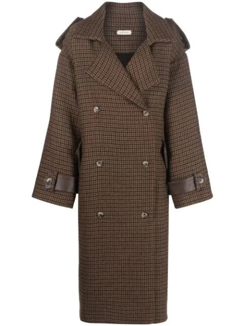 double-breasted button-fastening coat by THE MANNEI