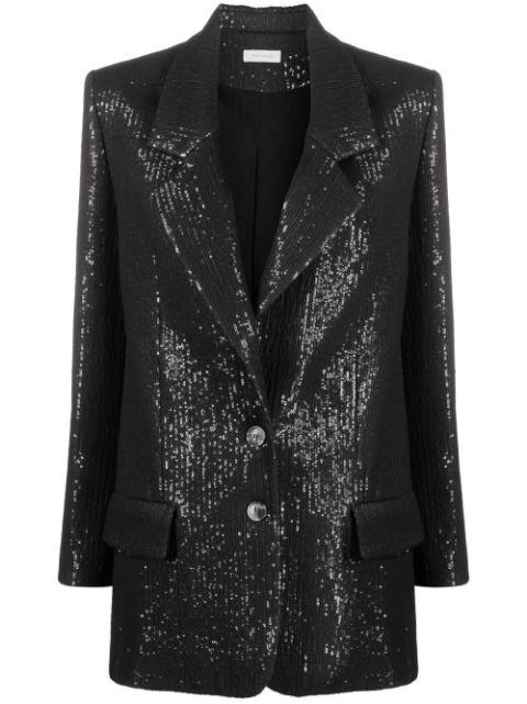 sequin-embellished sequinned blazer by THE MANNEI