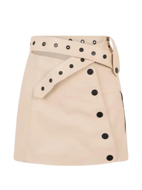 wrap-style mini skirt by THE MANNEI