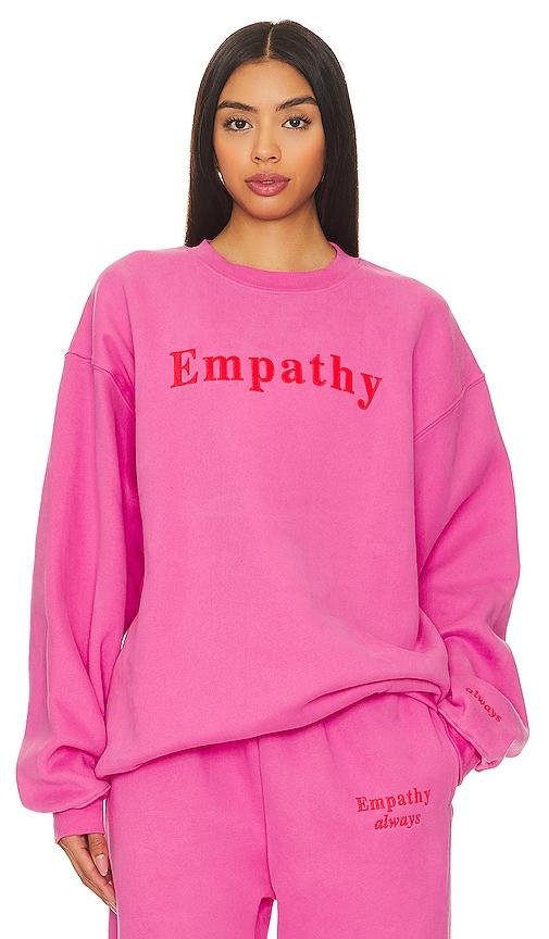 The Mayfair Group Empathy Always Crewneck in Pink by THE MAYFAIR GROUP