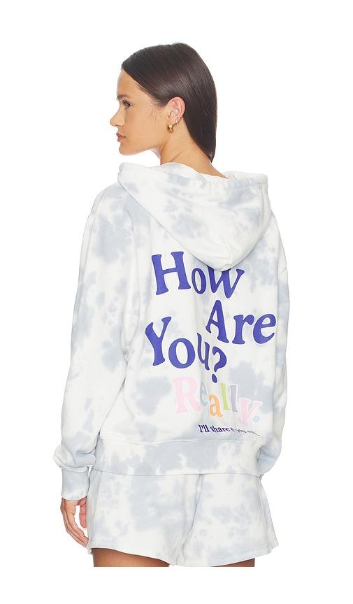 The Mayfair Group How Are You Really? Hoodie in Blue by THE MAYFAIR GROUP