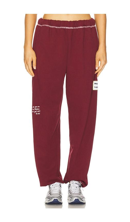 The Mayfair Group Legacy Sweatpant in Burgundy by THE MAYFAIR GROUP