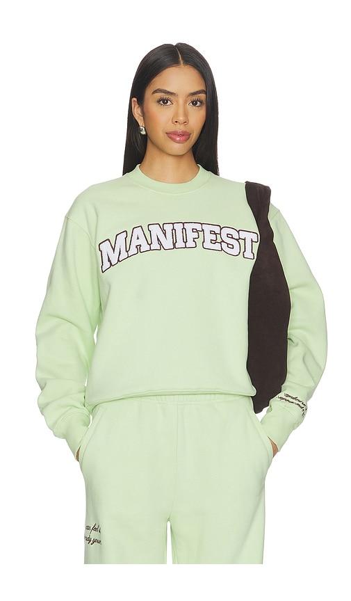 The Mayfair Group Manifest Classic Crewneck Sweatshirt in Mint by THE MAYFAIR GROUP