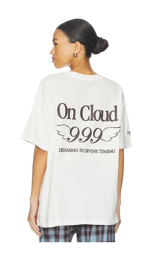 The Mayfair Group On Cloud Nine Oversized Tee in White by THE MAYFAIR GROUP