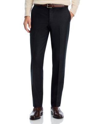 Flannel Flat Front Trousers - Exclusive by THE MEN'S STORE AT BLOOMINGDALE'S