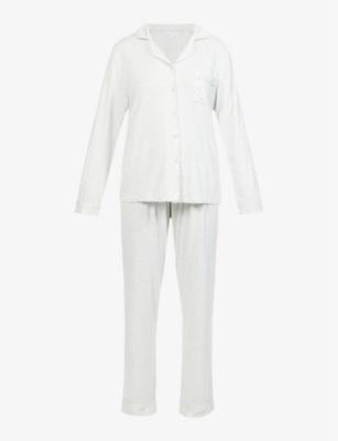 All-over pattern piped stretch-jersey pyjama set by THE NAP CO