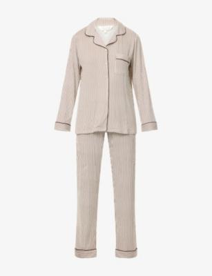Satin Striped Stretch-Modal Pyjamas by THE NAP CO