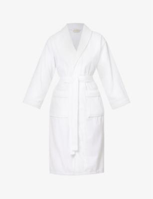 Shawl-neck relaxed-fit cotton-towelling robe by THE NAP CO
