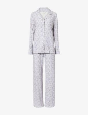 Stretch Long-Sleeve Modal-Jersey Pyjama Set by THE NAP CO Stretch Long-Sleeve Modal-Jersey Pyjama Set by THE NAP CO