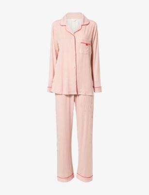 Stretch Stripe Long-Sleeve Modal-Jersey Pyjama Set by THE NAP CO