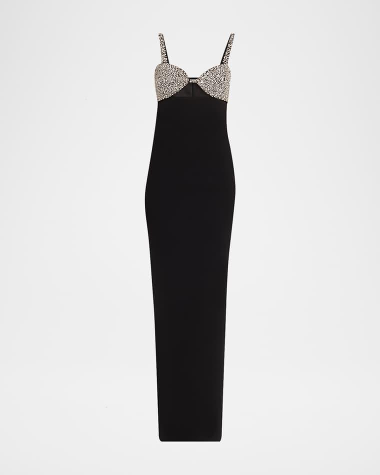 Lux Crystal-Embellished Cutout Column Gown by THE NEW ARRIVALS BY ILKYAZ OZEL