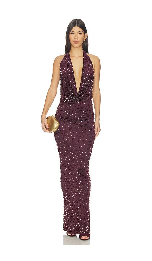 The New Arrivals by Ilkyaz Ozel Agel Dress in Wine by THE NEW ARRIVALS BY ILKYAZ OZEL