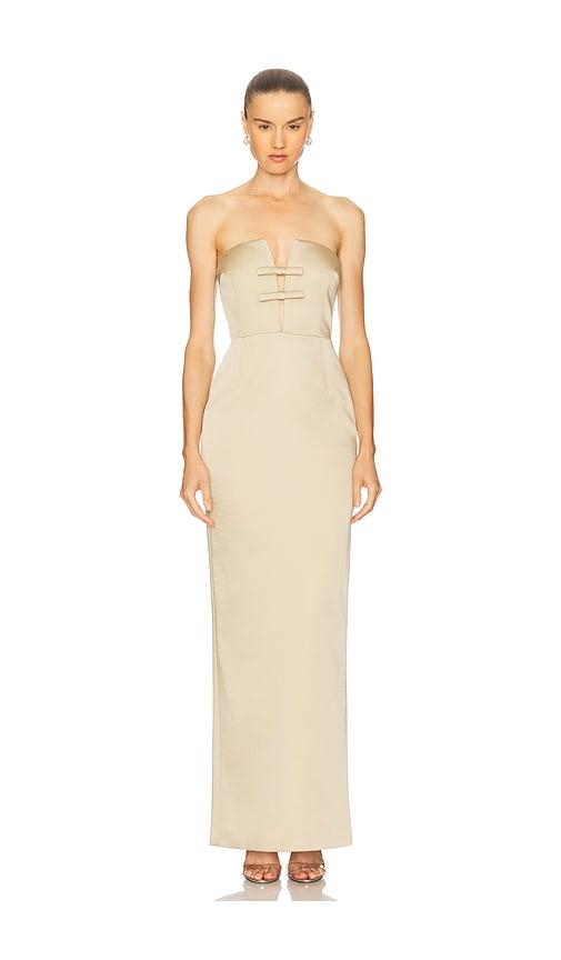The New Arrivals by Ilkyaz Ozel Noa Maxi Dress in Ivory by THE NEW ARRIVALS BY ILKYAZ OZEL