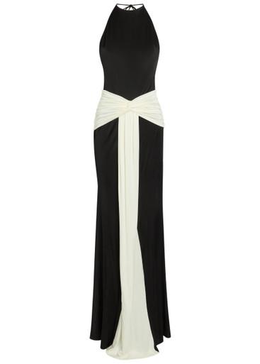 Euphorie colour-block ruched stretch-jersey maxi dress by THE NEW ARRIVALS ILKYAZ OZEL