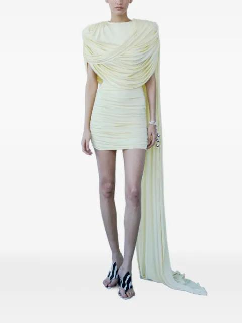 Khara draped mini dress by THE NEW ARRIVALS ILKYAZ OZEL