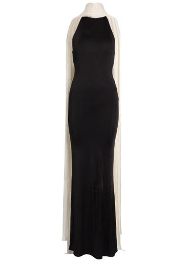 Leia scarf-effect stretch-jersey maxi dress by THE NEW ARRIVALS ILKYAZ OZEL