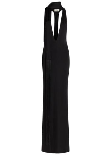 Olympia scarf-effect stretch-jersey maxi dress by THE NEW ARRIVALS ILKYAZ OZEL