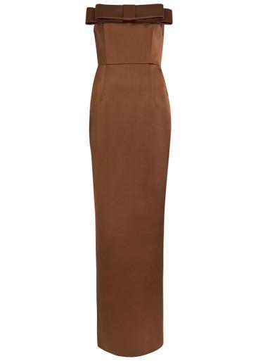 Sisu strapless satin maxi dress by THE NEW ARRIVALS ILKYAZ OZEL