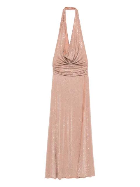 Tanit In Chaos Magicka halter-neck embellished maxi dress by THE NEW ARRIVALS ILKYAZ OZEL